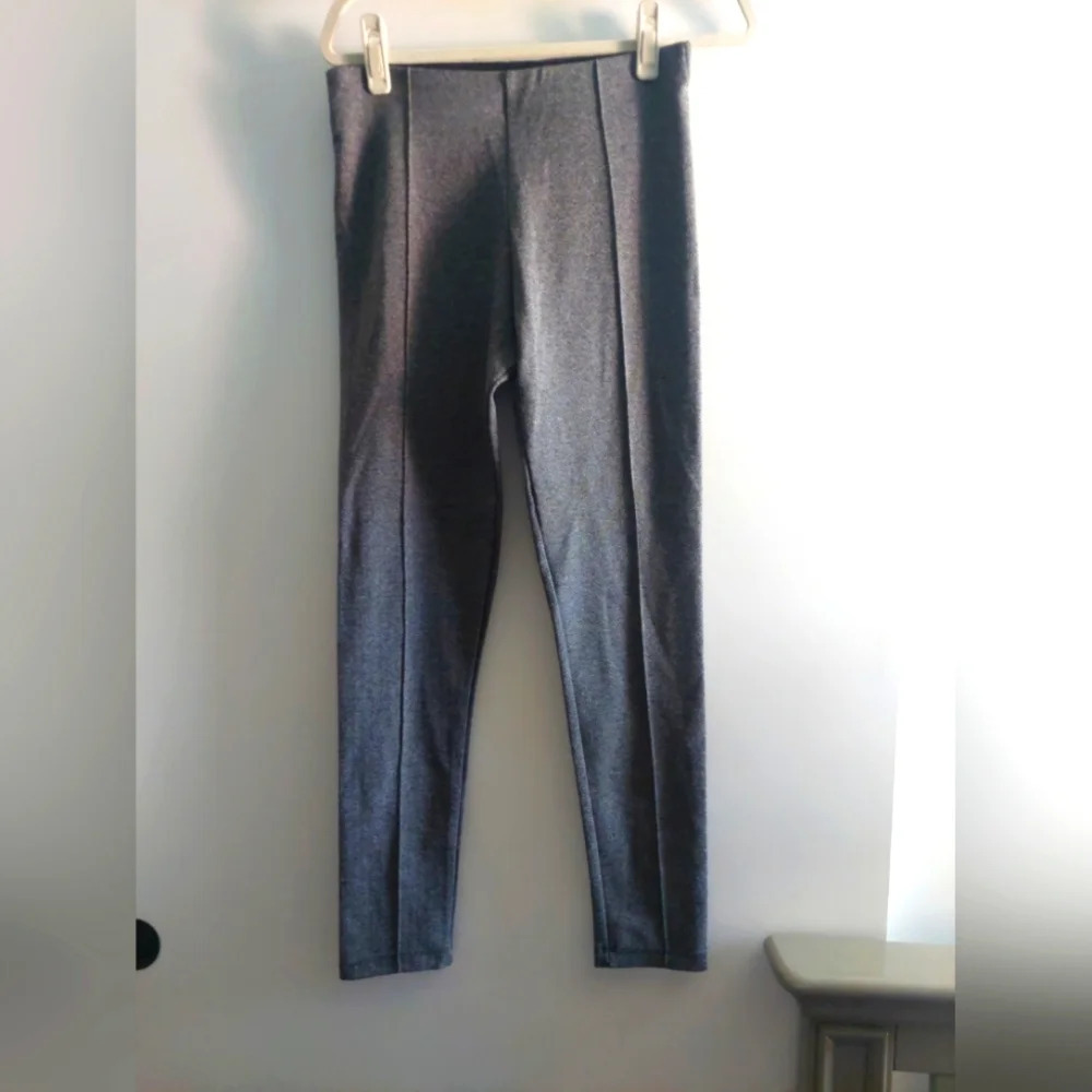 Zara Herringbone Pull-on pant elastic waistband New Large